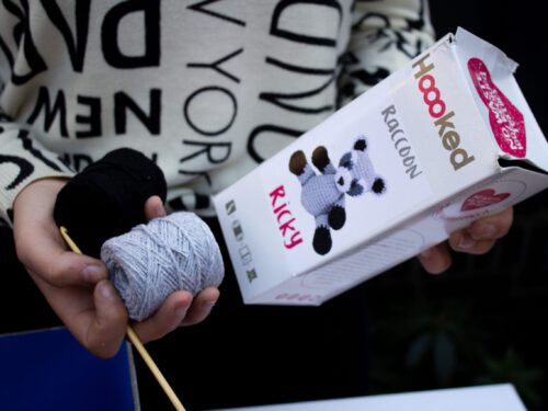 DIY Crochet Kit Raccoon Ricky – Eco Barbante | Haakpakket Wasbeer