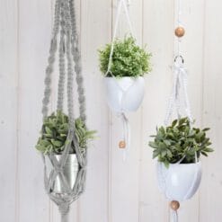 Zpagetti Macramé Plantenhanger Gravel Grey