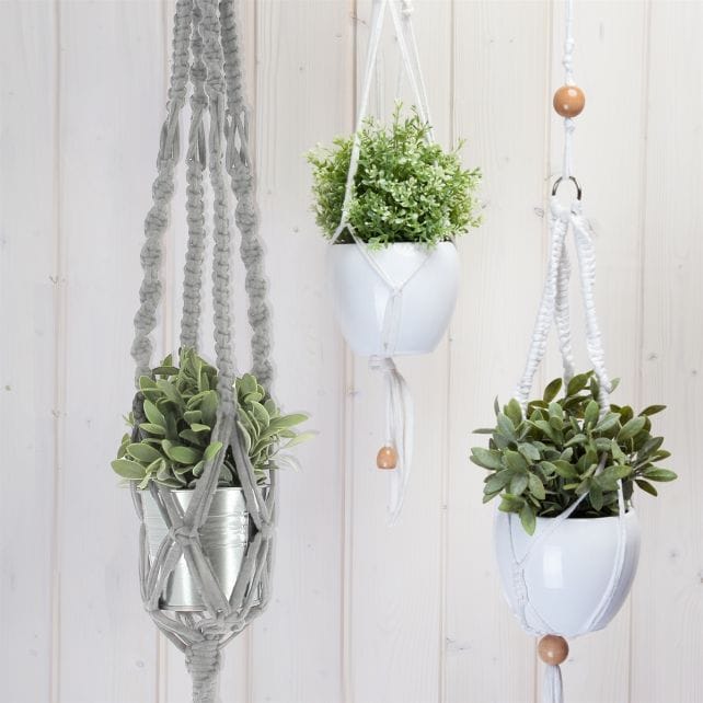 Zpagetti Macramé Plantenhanger Gravel Grey
