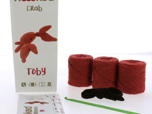DIY Crochet Kit Cool Crab Toby Eco Barbante – Haakpakket Krab