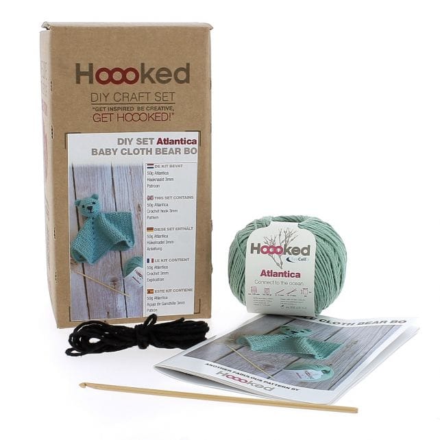 DIY Haakpakket Knuffeldoekje Beer Bo – Sage Green - Afbeelding 2