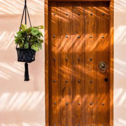 Alternative view of De macramé plantenhouder - zwart - M_40