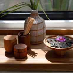 Alternative view of Set van 10 bamboe rietjes met reinigingsborstel