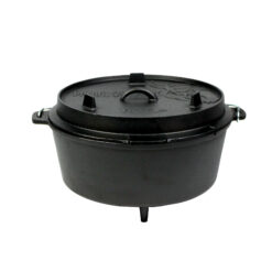 Gietijzeren Dutch oven met pootjes voor buiten, 12 liter