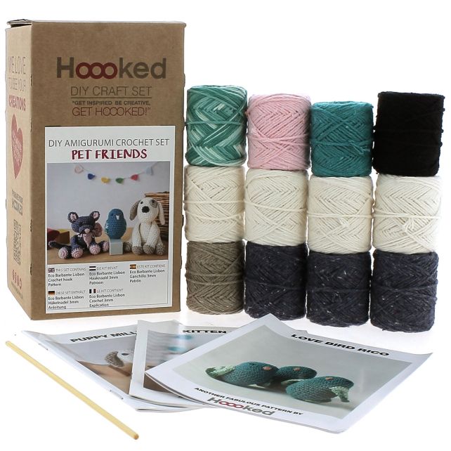 Haakpakket - PET FRIENDS - Eco Barbante - Amigurumi (set van 3 verschillende) - Afbeelding 2